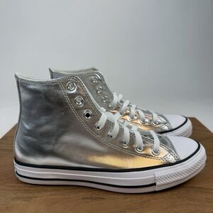 New NIB Womens Converse CTAS HI Metallic Granite Casual Sneakers Shoes Size 8.5